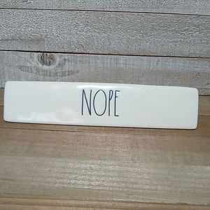 Rae Dunn Desk Nameplate Nope